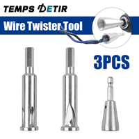 3PCS Quickly Wire Twisting Tools Efficient Twister for Power Drill Wire Swivel Winding Connector Multi-tool Electrician Artifact