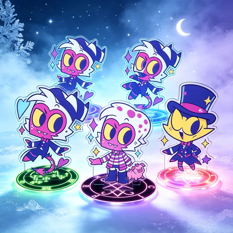Standing Sign for Hazbin Hotel Angel Dust  Acrylic Desktop Stand Decorating Self Made Collection Toys Fans Gifts15cm Angel Dust