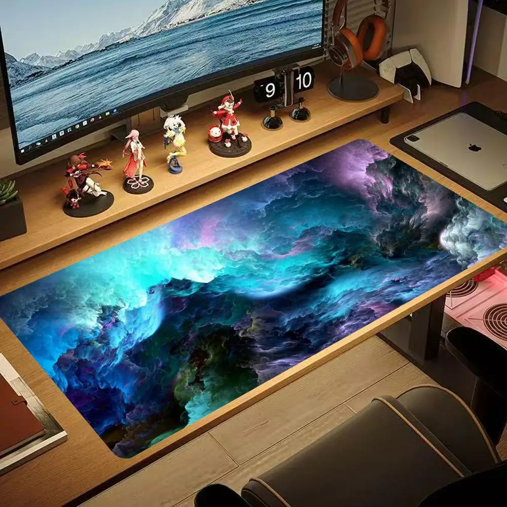 

Large gaming mouse pad with stitched edges table pad extended keyboard pad non slip rubber base table pad for keyboard XAXC