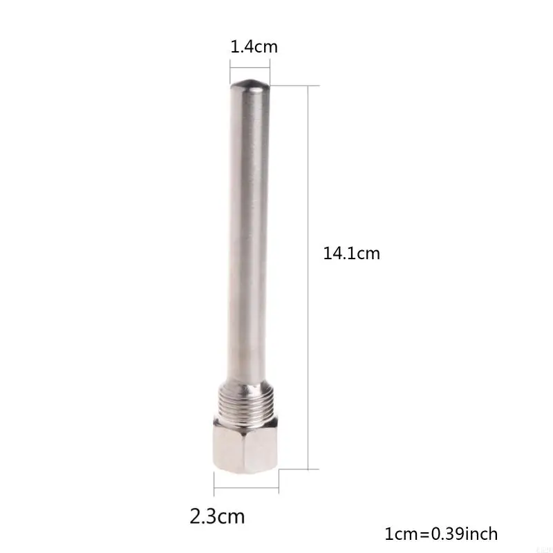 

652F Fits for Temperature Sensors Stainless Steel Thermowell 1/2" NPT Threads For Temperature Sensors Immersion Sleeve Pocket