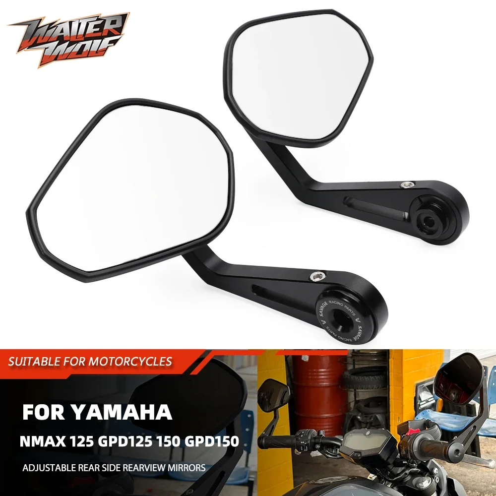 

Motorycle Rearview Mirrors For Yamaha NMax 125 GPD125 150 GPD150 Rear View Mirror Side Certification Bar End Mirrors Adjustable