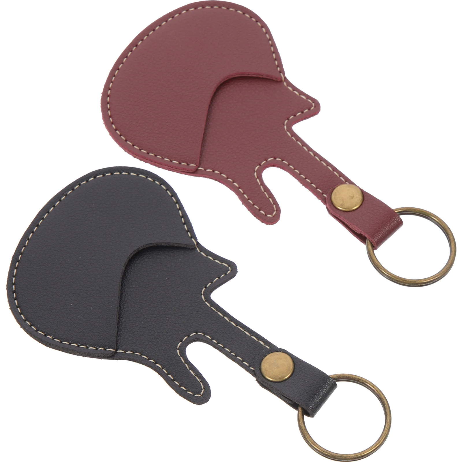 

2Pcs Pick Holder Bag Construction Fits Guitar Bass Plectrums Capo Easy Carry Music Tool Storage Solution