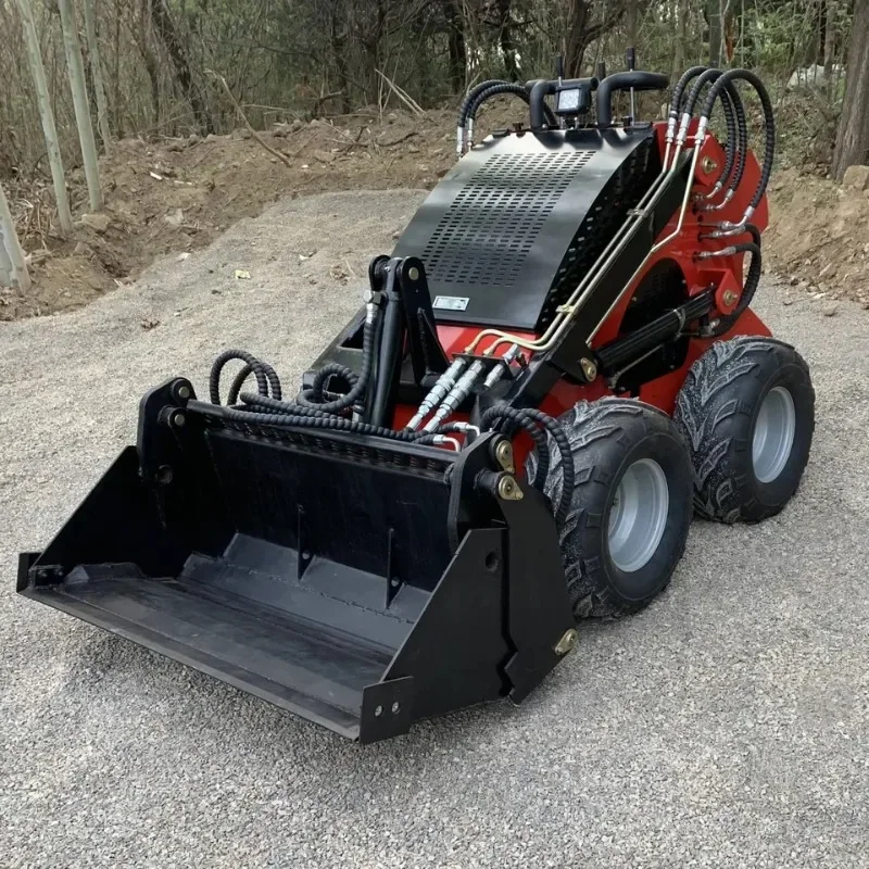 YG Hot Selling Agricultural Mini Skid Steer Diesel Small Tracked Loader with Attachments Earth Moving with Front-end Accessories