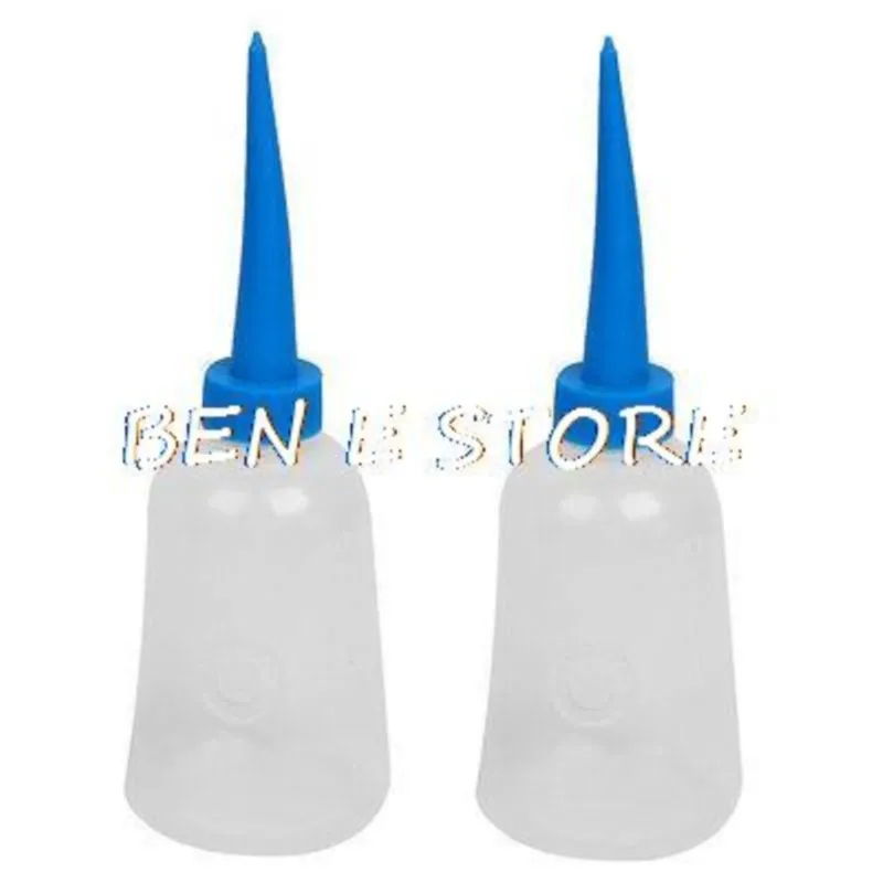 2PCS 150ML 250ml Plastic Alcohol Chemical Reagent Dispenser Bottle Clear White Blue