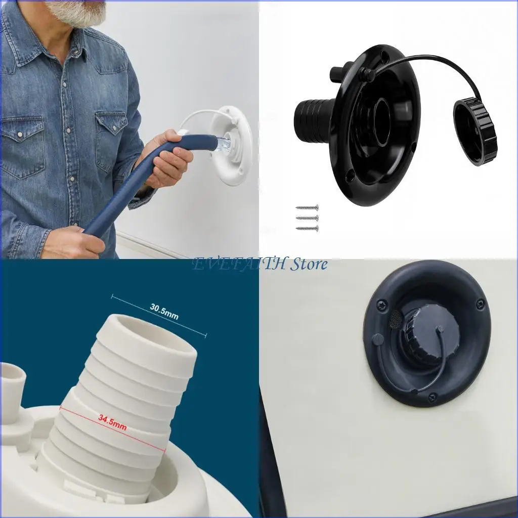 

124B PP Gravitation Water Filler for Motorhome Campers Ensuring Weather Resistance Corrosion and Quick Water Supply Setup