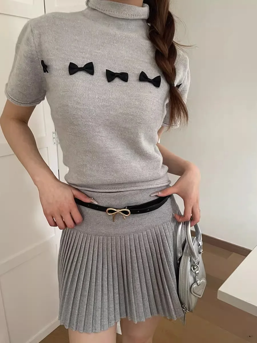 Tie-In Bow Belt Korean Version Simple Design Adjustable Button Fashion Belt Cute With Skirt
