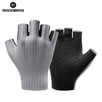 ROCKBROS Women's Men's Cycling Gloves Summer Breathable Mtb Gloves SBR Shock-absorbing Half Finger Road Bike Gloves For Bicycle