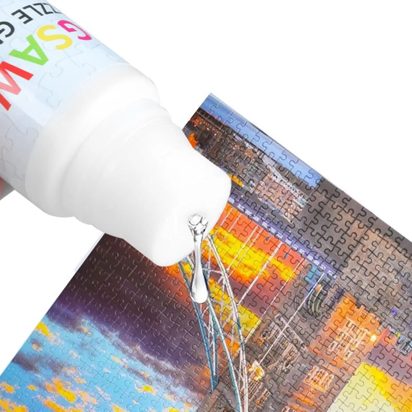 Puzzle Glue 200ml Quick Drying Clear Sealer with Applicator for Jigsaw Puzzles Painting Photo Fabric Art Craft Preservation