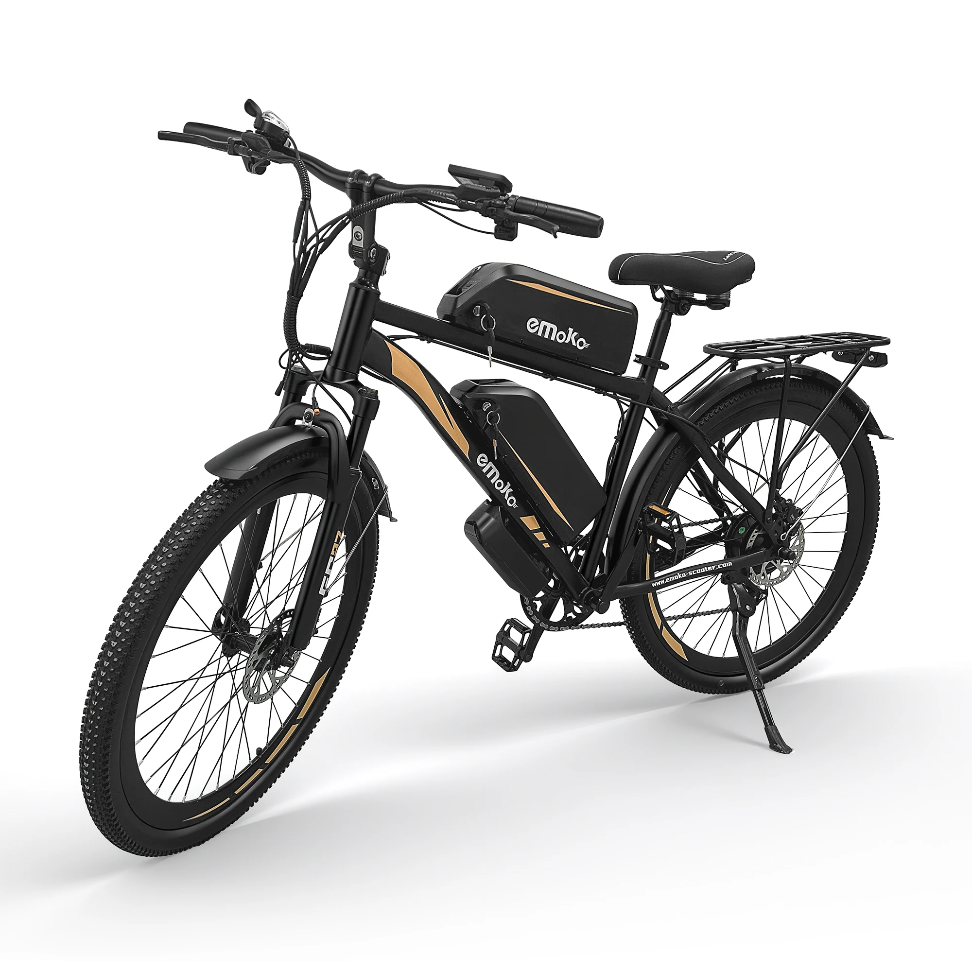 EMOKO EC27 Erwachsenen-E-Bike 48V45Ah Doppelbatterie Allterrain-E-Bike 27,5-Zoll-Reifen City-Pendler-Elektrofahrrad