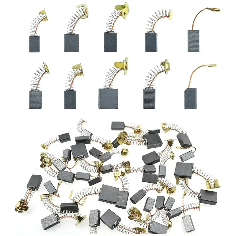 

Угольные щетки для электродвигателей инструментов, 10 различных размеров, запчасти для электроинструментов - AT64