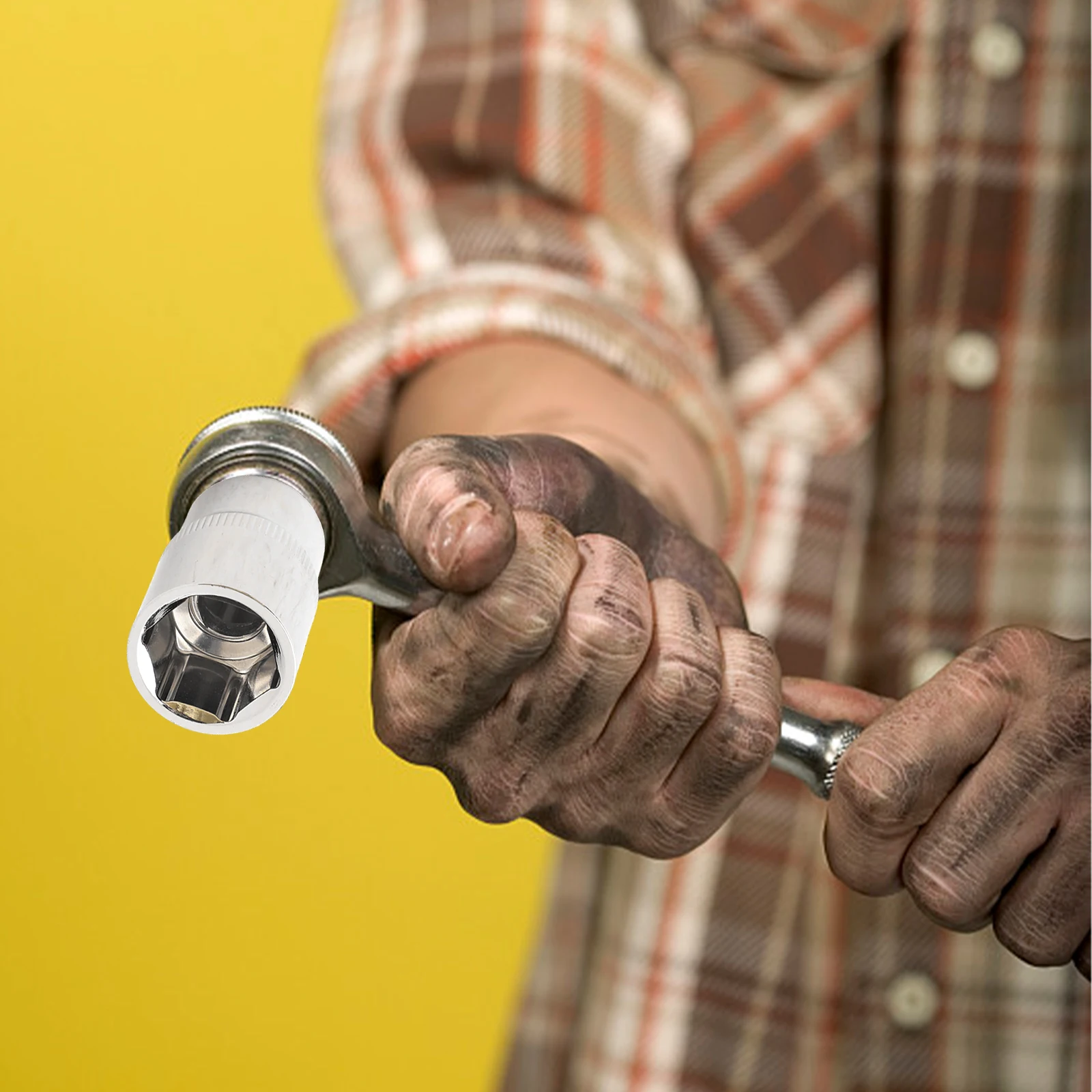 1/2 Socket Wrench Hex Deep Socket Wrench Versatile Design Precision Forging Professional Grade For Professional Use