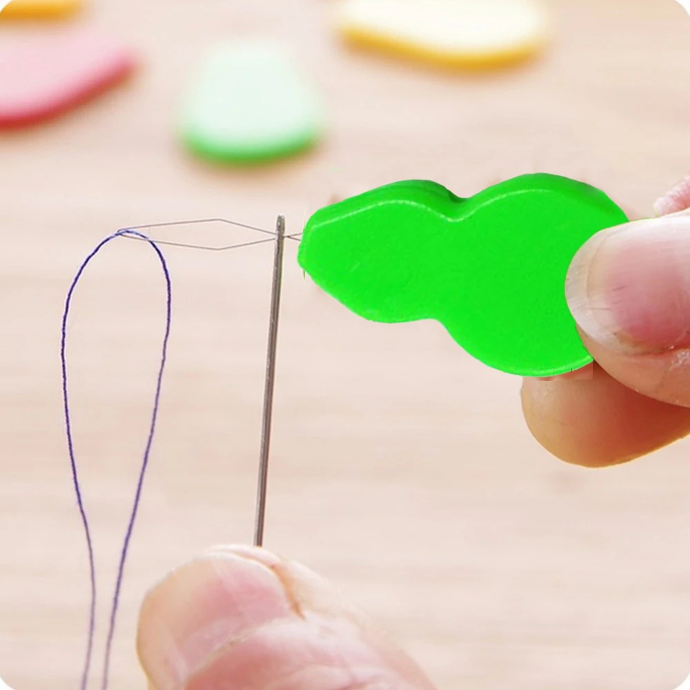 

10/50/100pcs Home Plastic Bow Sewing Tool Stitch Insertion Hand Machine Needle Threader