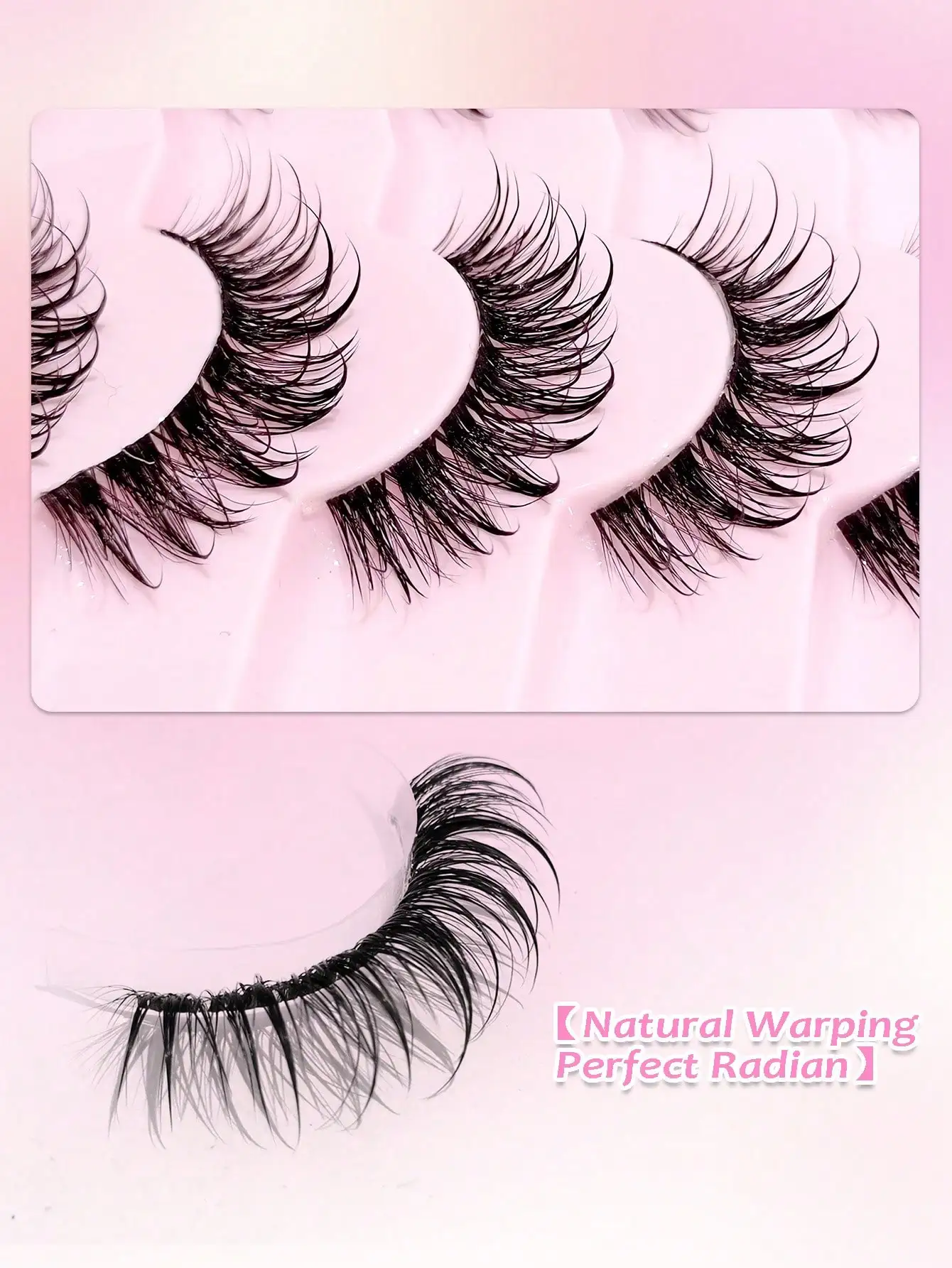 10 Pares de Cílios Postiços Manga Wispy com Efeito Molhado Natural, Estilo Y2K, 3D, Longos e Volumosos, Estilo Olho de Gato, Extensões de Cílios Naturais e Dramáticas