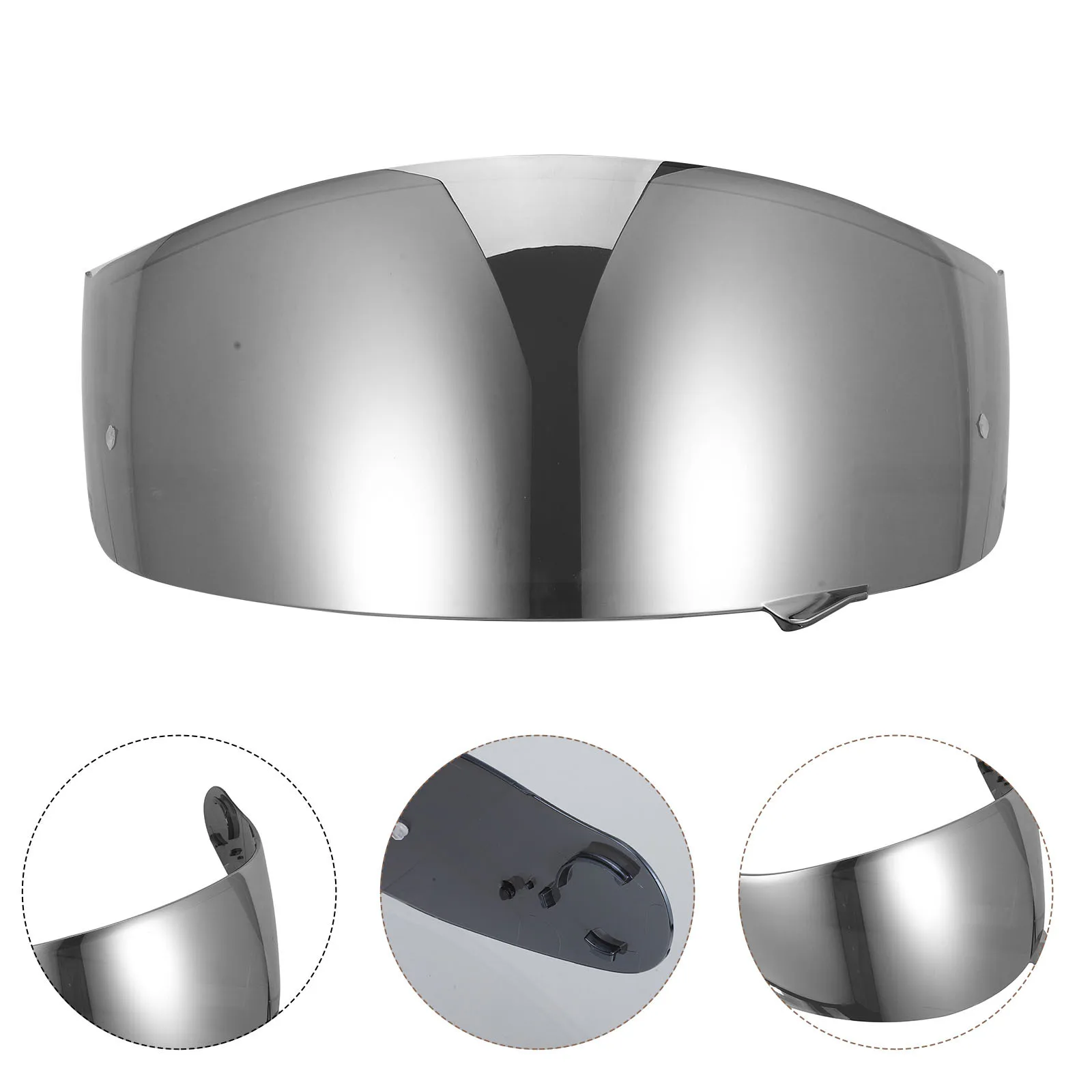 

Сменные линзы для мотоцикла, серебряный зеркальный козырек, прочный ветрозащитный щиток для ПК, принадлежности для мотоциклов, совместимые с