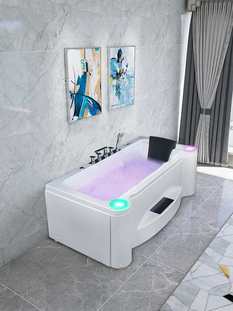 

Japanese style net red bathtub small apartment jacuzzi adult couple home smart constant temperature