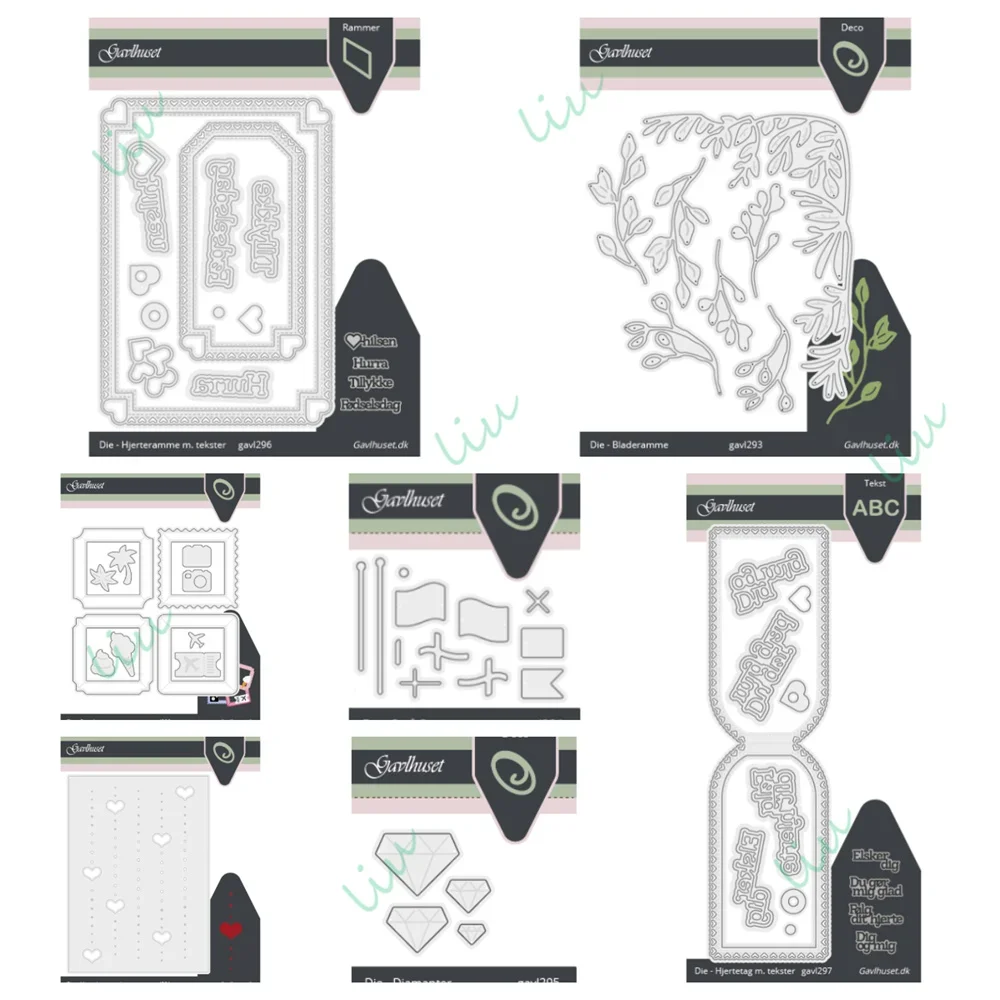 

2025 New Metal Cutting Dies for DIY Scrapbooking Holiday Gift Greeting Cards Handmade Calendar Album Diamond Leaves Flowers Love