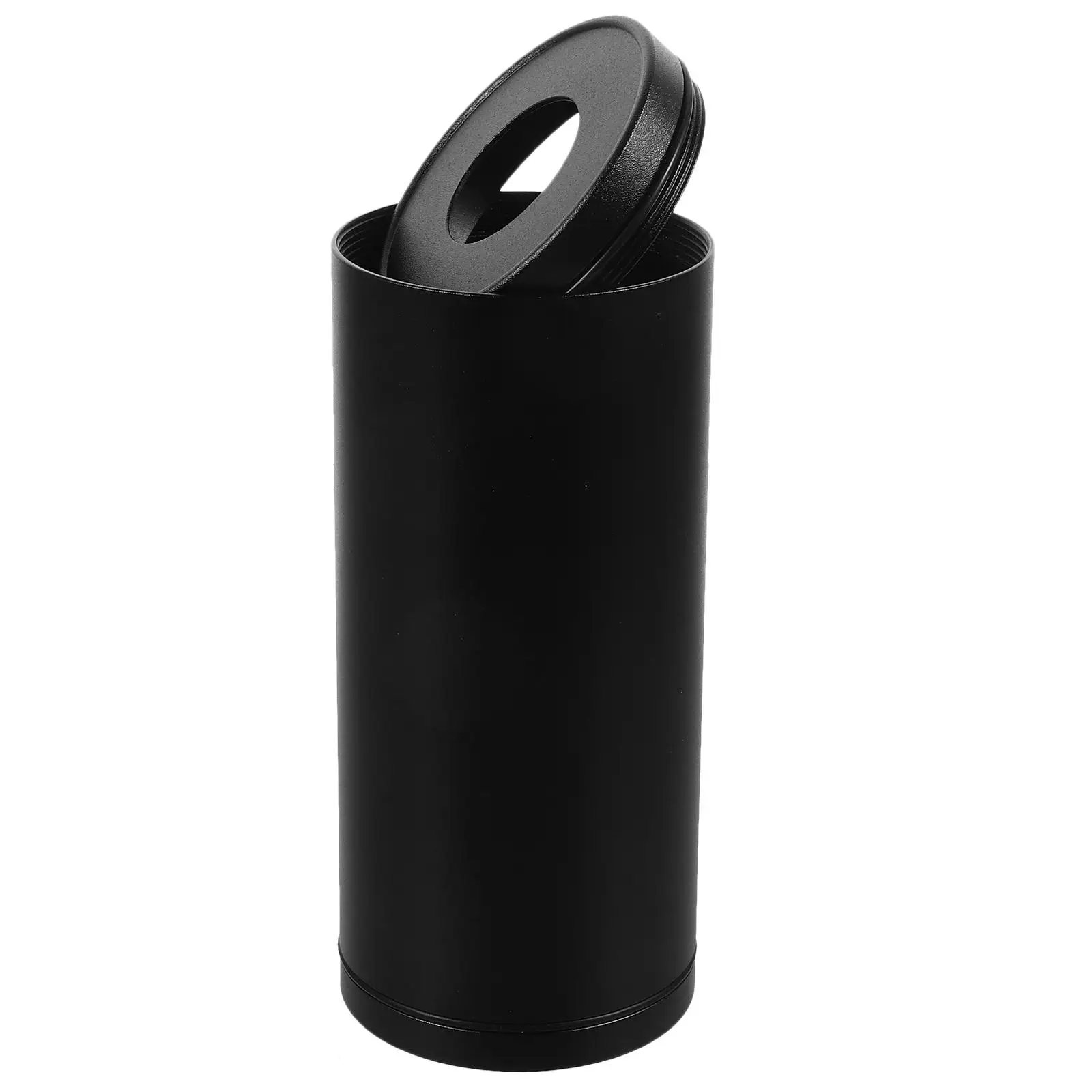

Multifunctional Paper Towel Dispenser Car Tube Cup Holder Refillable Black Aluminum Alloy