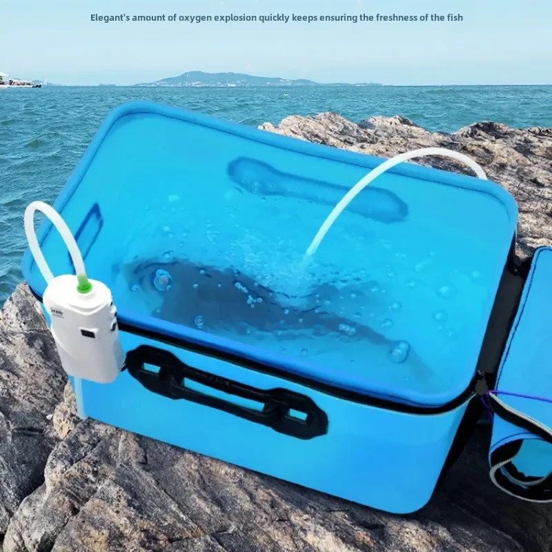 S369 |   Dispensador de agua de pesca con detección inteligente, bomba eléctrica de lavado a mano, suministro de agua automático para caja de pesca al aire libre