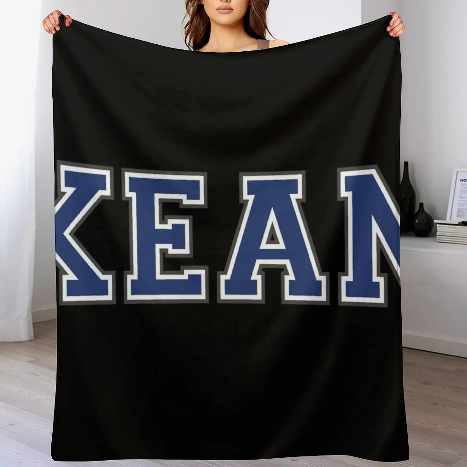 

kean college font Throw Blanket Furrys Fashion Sofas Plaid Sleeping Bag Blankets