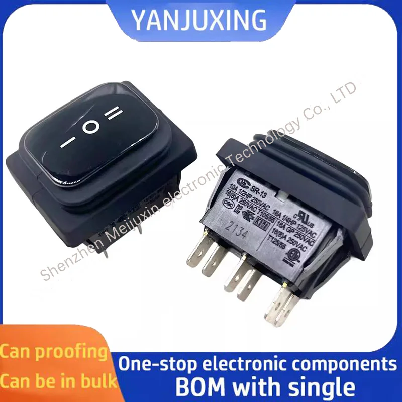 1~5pcs/lot Ship-shaped switch steering direction change power switching 6-pin three-position rocker switch button SR-13