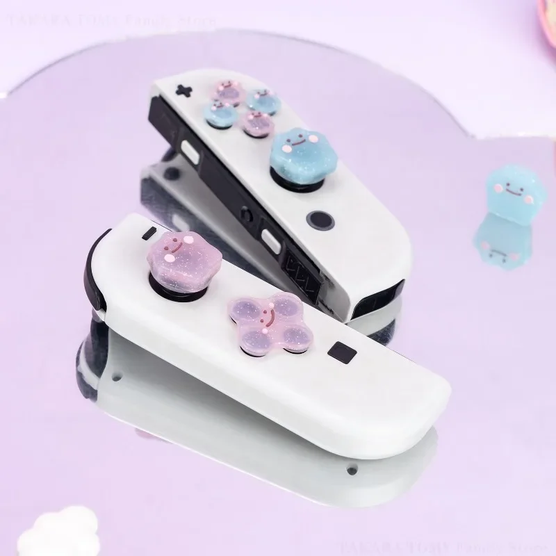 Pokemon Ditto silicone Thumb Stick Grip CAP อะนิเมะสำหรับ Nintendo SWITCH OLED/SWITCH Joy-CON thumbstick เคสของขวัญ