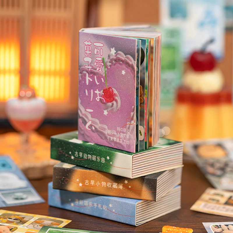 

54 шт., винтажная наклейка с милыми животными, закусками, декоративная книга для скрапбукинга, дневник, сделай сам, альбом, коллаж, материал для фотокарточек, наклейки