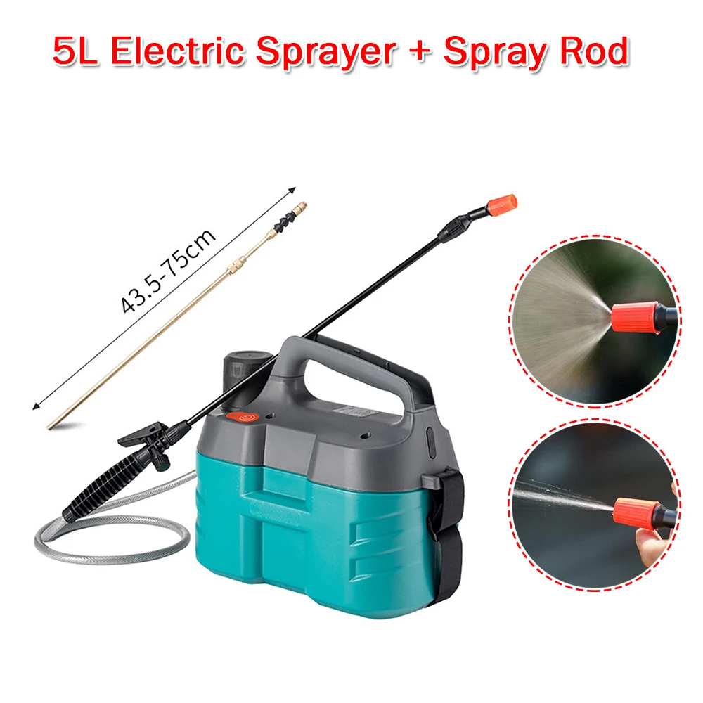 

5L Agricultural Electric Sprayer Knapsack Gardening Watering Sprayer Rechargeable Agricultural Pesticide Dispenser Sprinkler