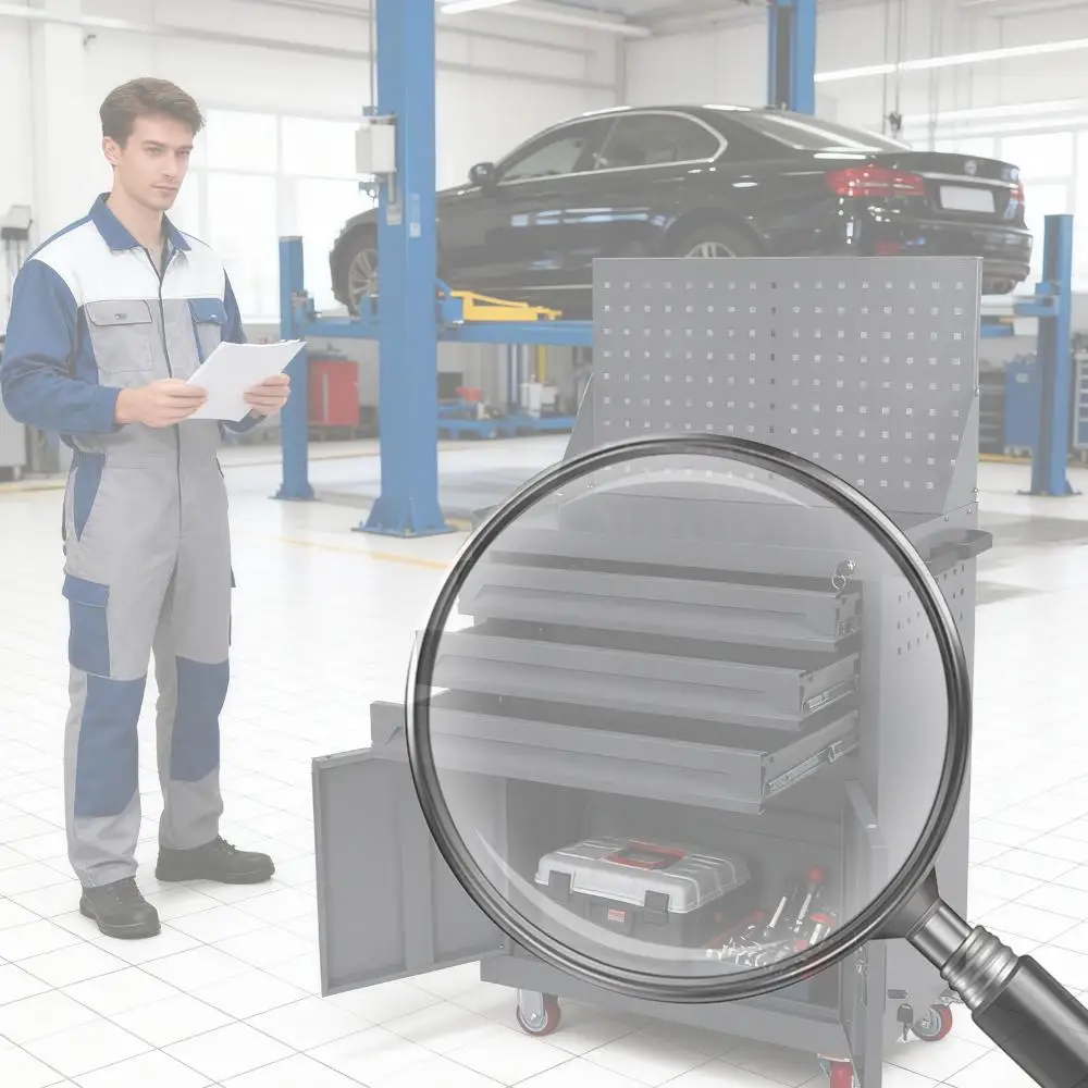 

Rolling Tool Chest with Drawers Tool Box Organizer Tool Storage Cabinet for Workshop Warehouse Garage