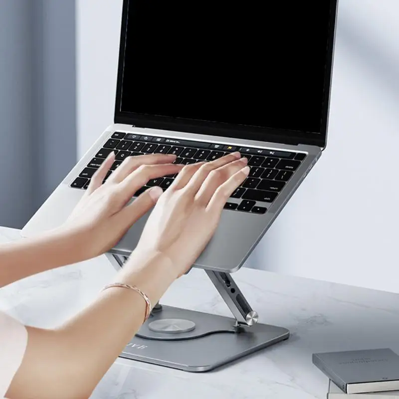 Foldable Ventilated Notebook Computer Stand Adjustable Height Rotations 360 HX5E