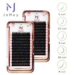 JOMAY L/M Curl 7-15mm Faux Mink Natural Individual Eyelash Extension Curl L M Soft False Lashes Supplies