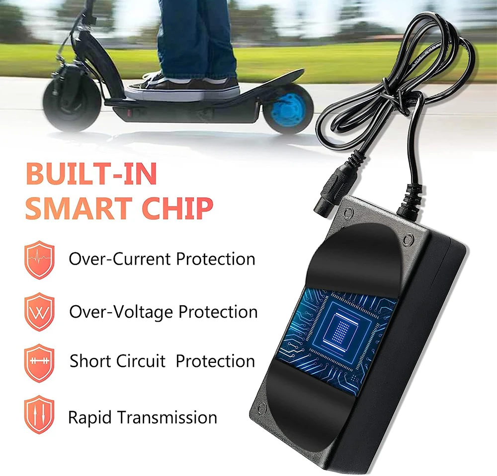 42V 2A 5A Power Adapter Supply Charger For 36V Electric Balance Scooter Hover 1 Hoverboard 2 Wheels Razor Replacement 3 prong
