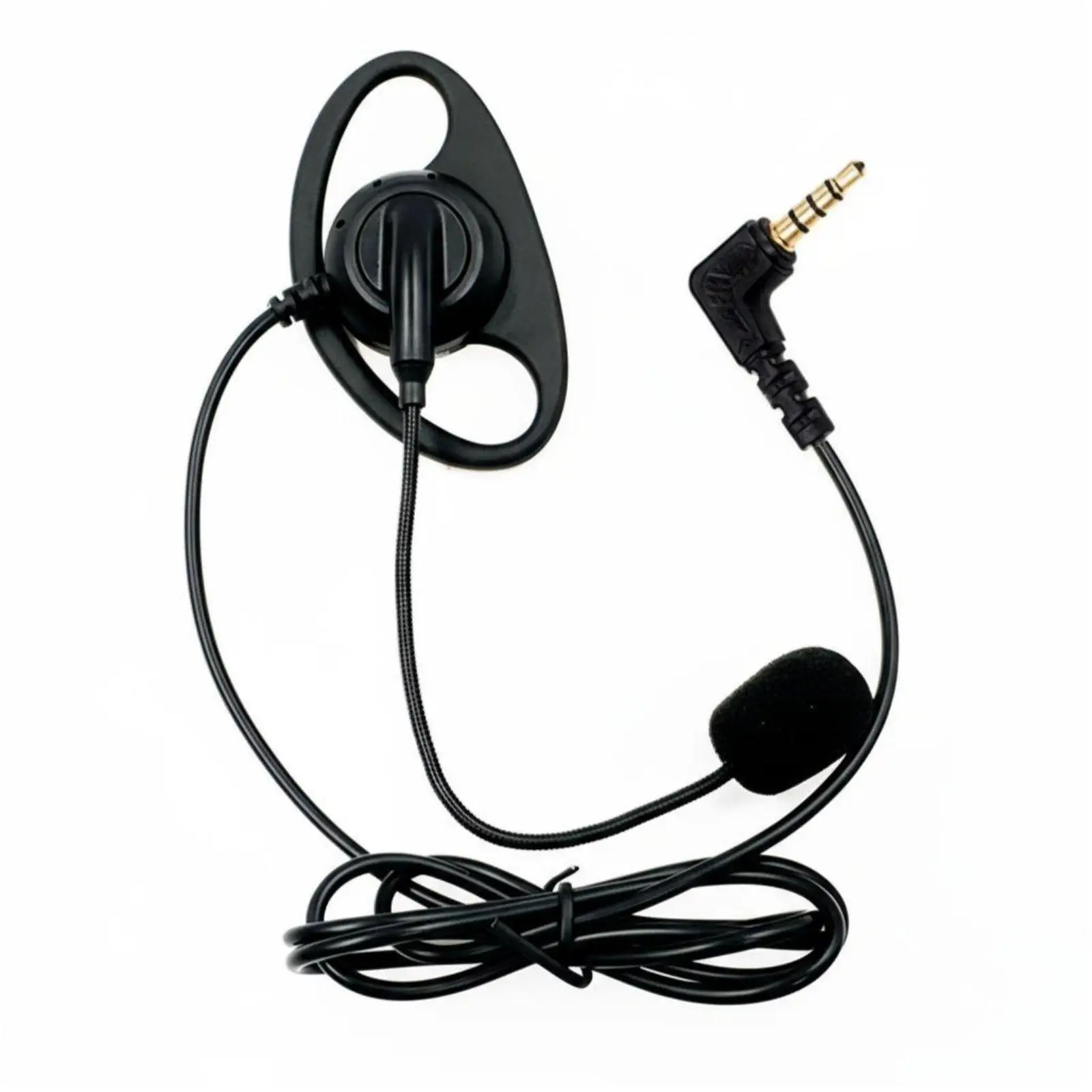Lightweight Single Ear Headset Microphone Comfortable Ear Hook Wired Audio Device for Tour Leader Museum Scenic Guide