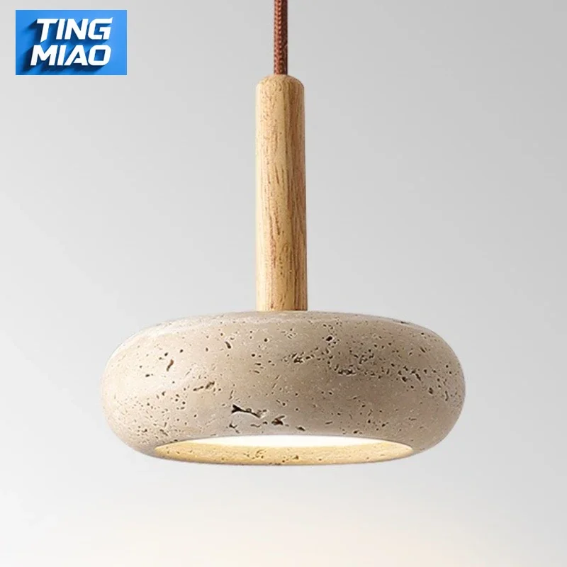 

Маленькая люстра из желтого пещерного камня в стиле ретро ваби-саби, барная лампа, лампа для столовой, прикроватная люстра для спальни, кремовый стиль
