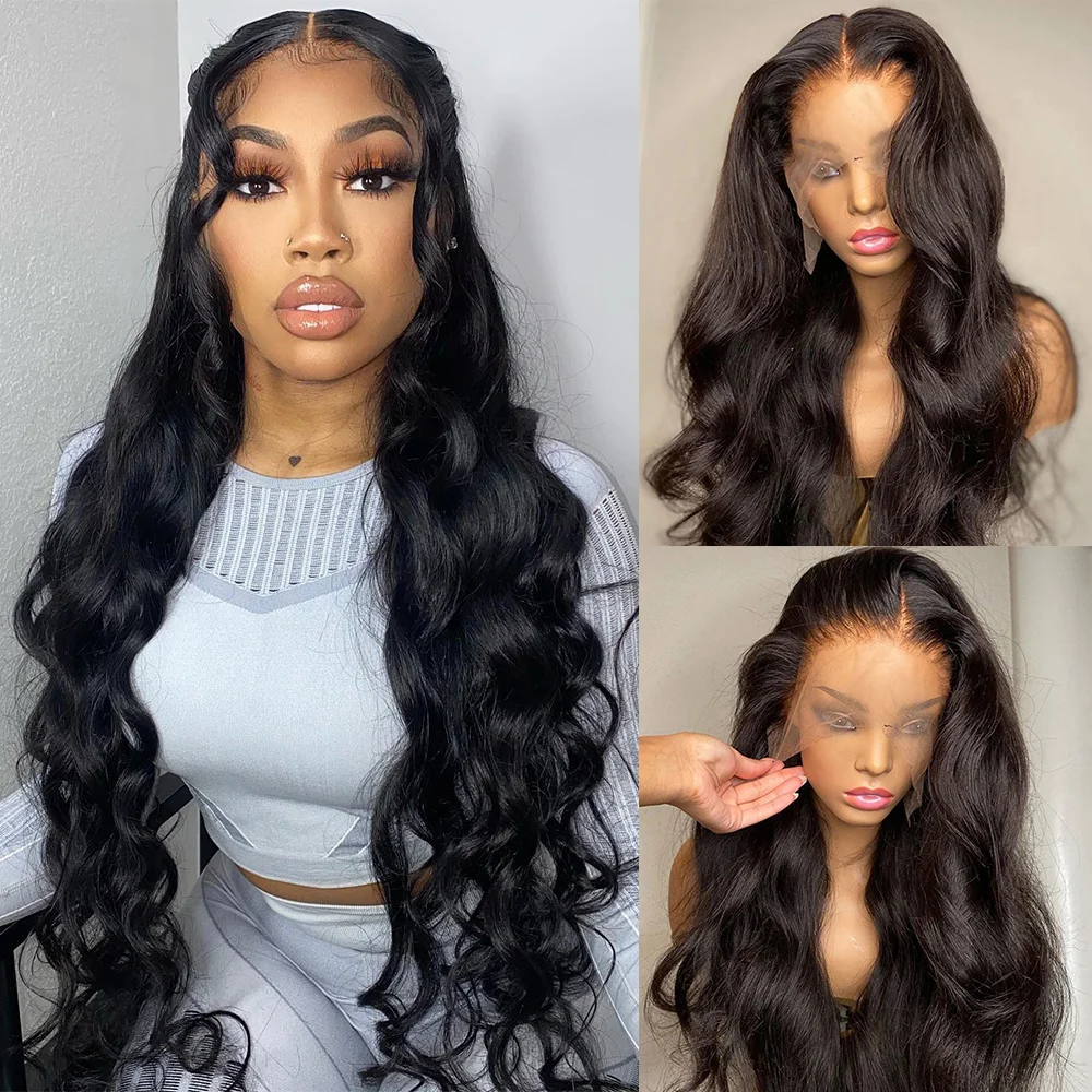 

Парик Body Wave 13X4 13X 6 на сетке спереди, плотность 150%-180%, натуральный черный парик на сетке спереди, бразильский прозрачный парик на сетке спереди, al парик из волос