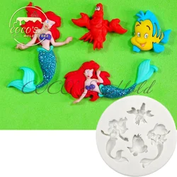 New Arrival Mermaid Design Fondant Silicone Mold Cake Decorating Tools Sugarcraft Pastry Cake Mould Bakeware Kitchen Accessories