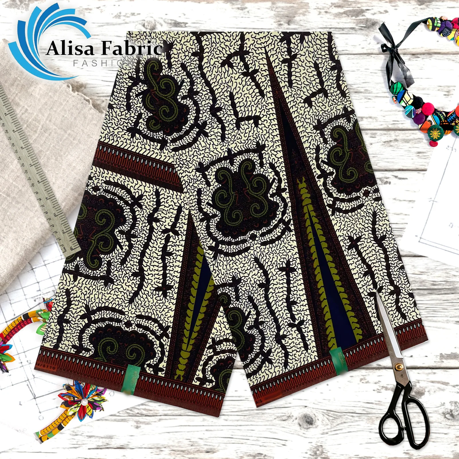 

New arrivals hollandais African fabric wax 6 yards 100% cotton Ankara 2026 couture Dutch for fashion attire