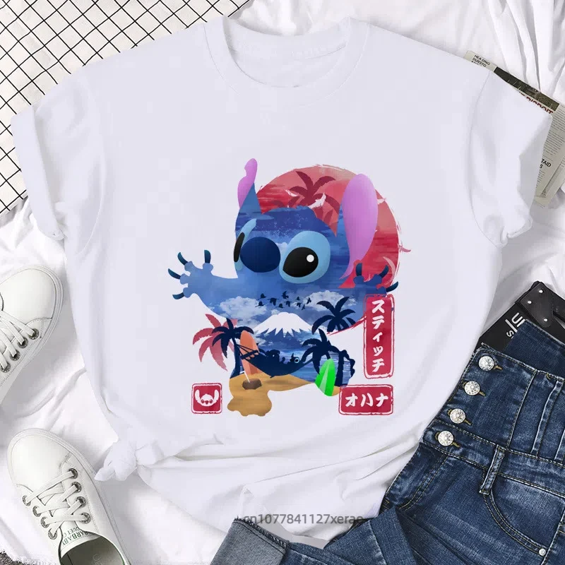 Neue Street Dance Kostüm Cartoon Anime Rundhals Lose Druck Muster Kurzarm T-shirt für frauen Casual Street Dance Top