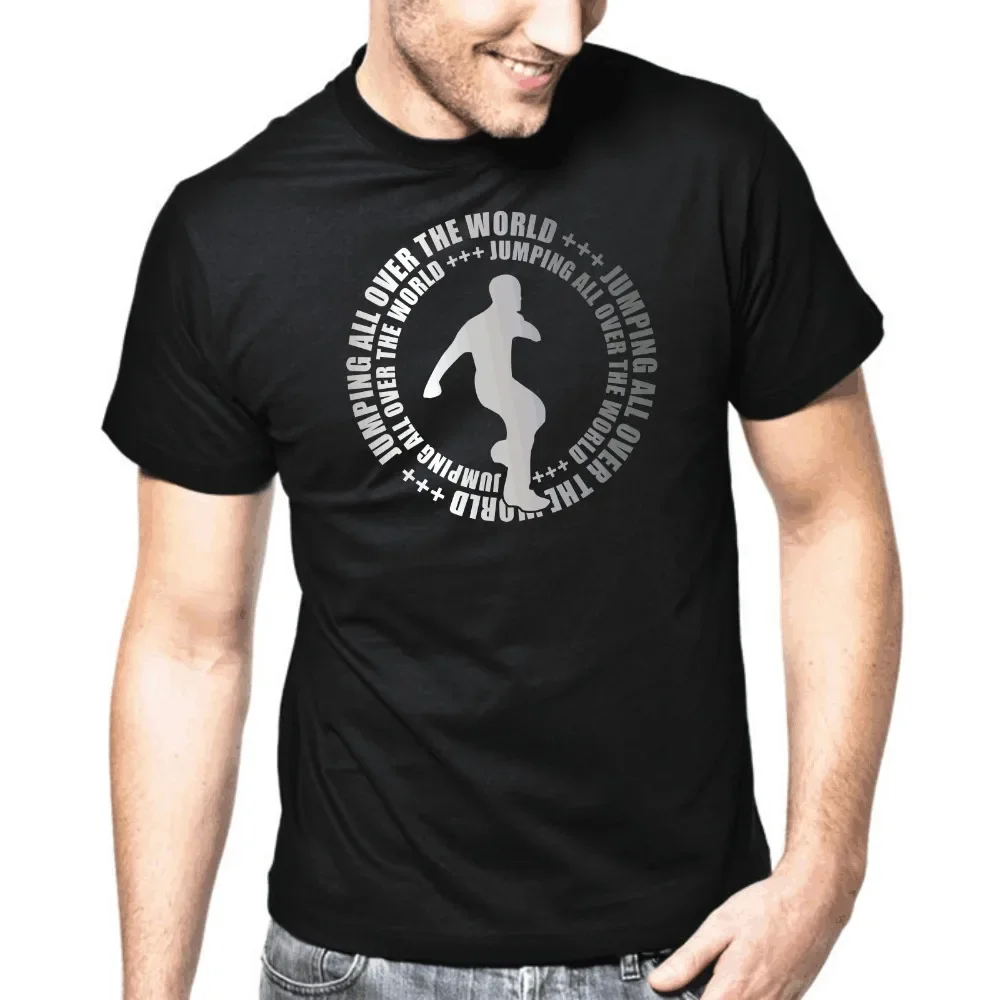 T-shirt curta de algodão para homens, casual, moda, pulando em todo o mundo, jumpstyle, dança, novo verão 2019