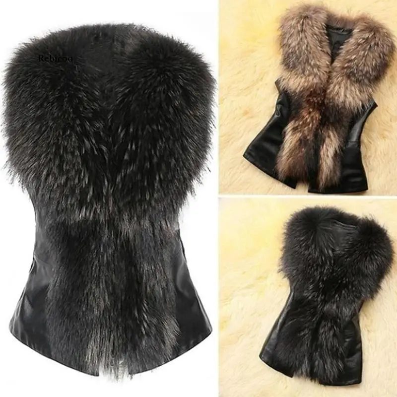 2021 Winter Warm Waistcoat Coat For Women Faux Fur Vest Jacket Comfortable Sleeveless Vest Jacket Waistcoat Gilet