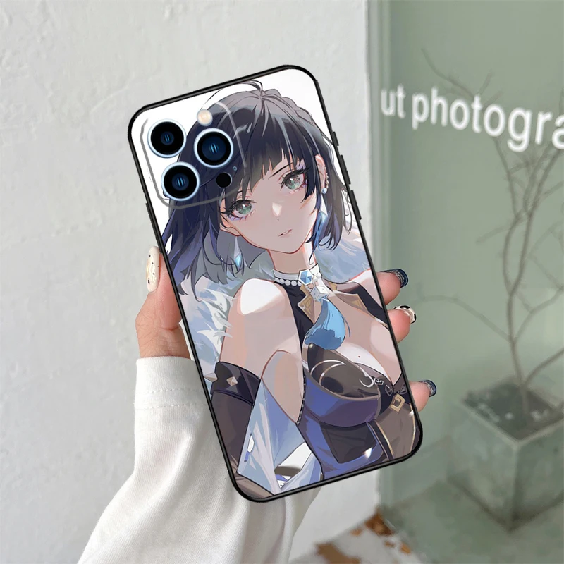 Yelan Genshin Impact Case For iPhone 15 14 Pro Max 11 Pro Max 12 13 Mini X XR XS Max SE 2020 7 8 Plus Phone Cover