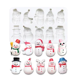 Christmas Snowman Silicone Sugarcraft Mold Fondant Cake Decorating Tools Cupcake Baking Mold