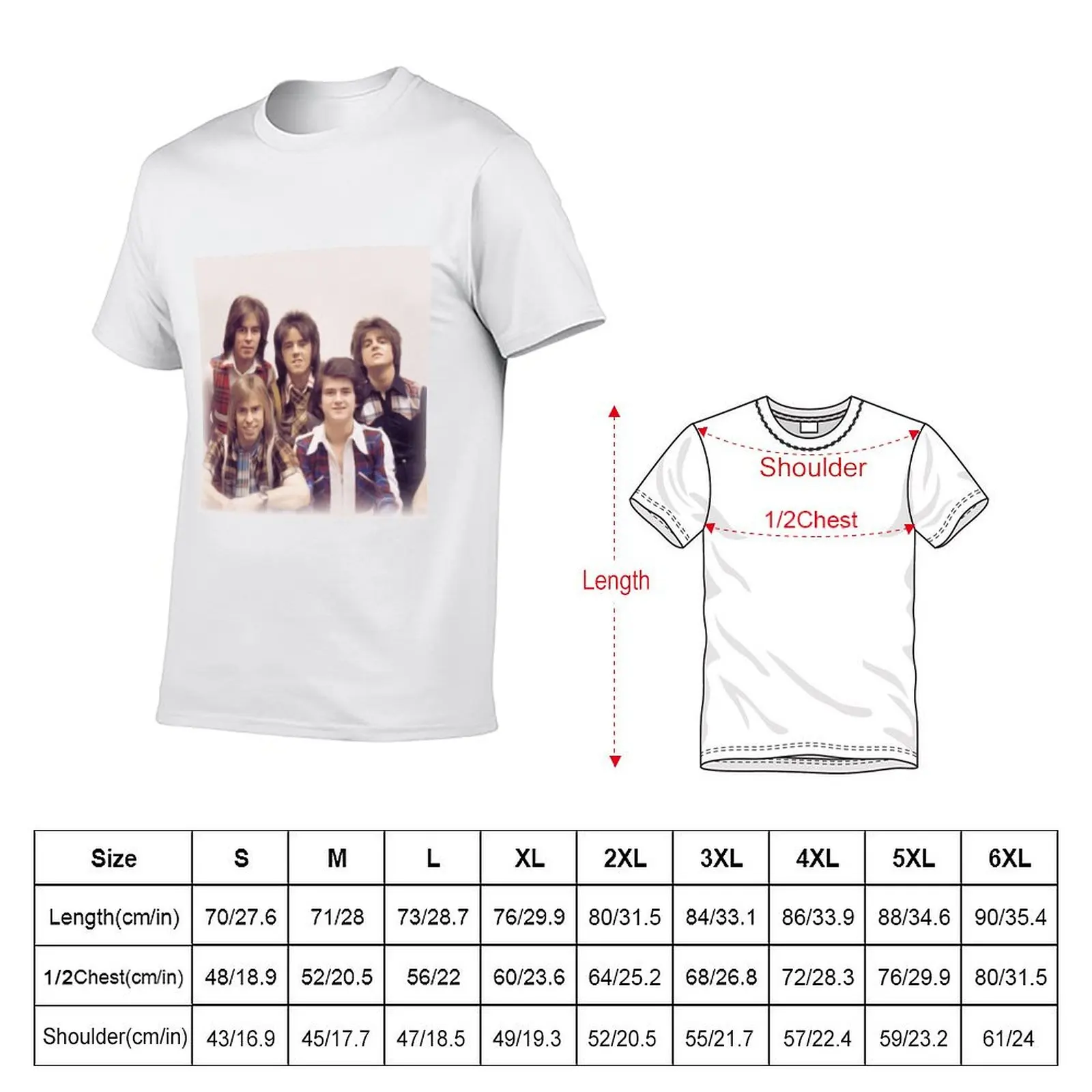 The Bay City Rollers T-Shirt Functional Casual Short Sleeve Tee