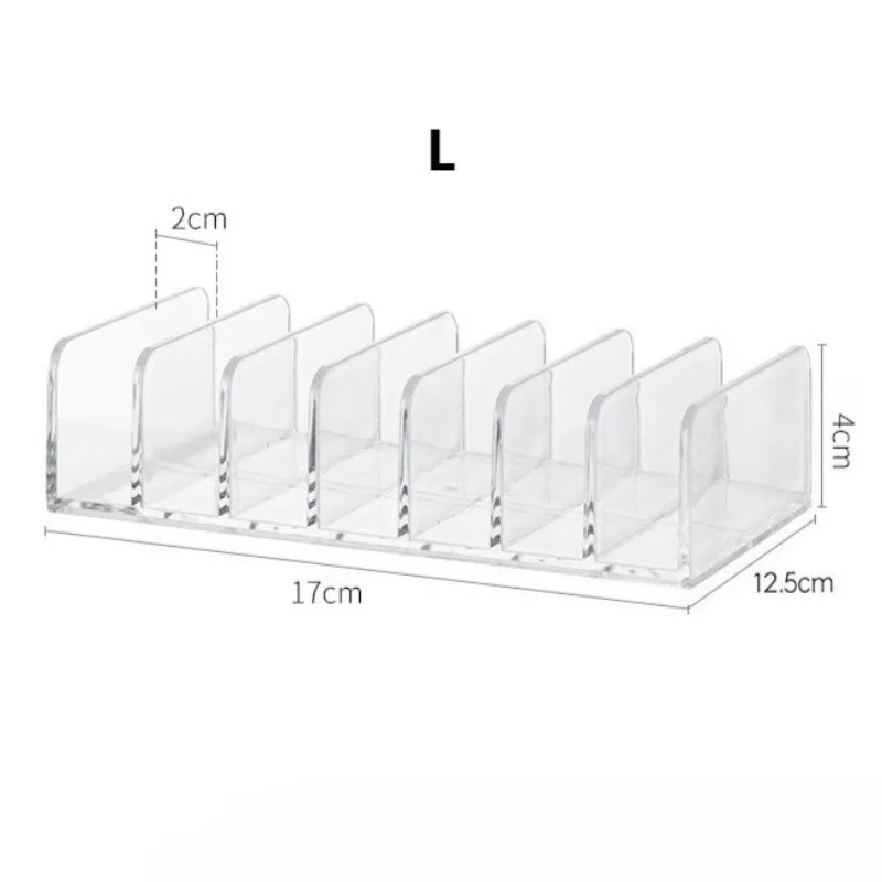 صندوق منظم المكياج مكون من 7 أقسام، رف تخزين شفاف، عرض متعدد الخلايا، مستحضرات التجميل، ظلال العيون، موفر للمساحة، رف تخزين متين #6