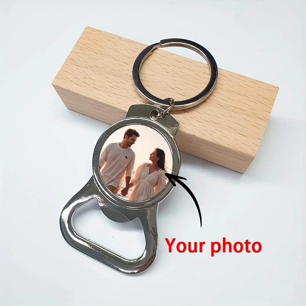 Custom Photo Keychain, Personalized Gift for Couples