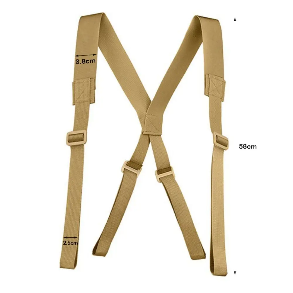 حزام نايلون متين قابل للتعديل بلون سادة متعدد الوظائف حزام أدوات على شكل حرف Y
