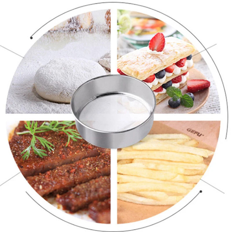 Stainless Steel Fine Mesh Oil Strainer Flour Colander Sifter Sieve For Kitchen - view 5