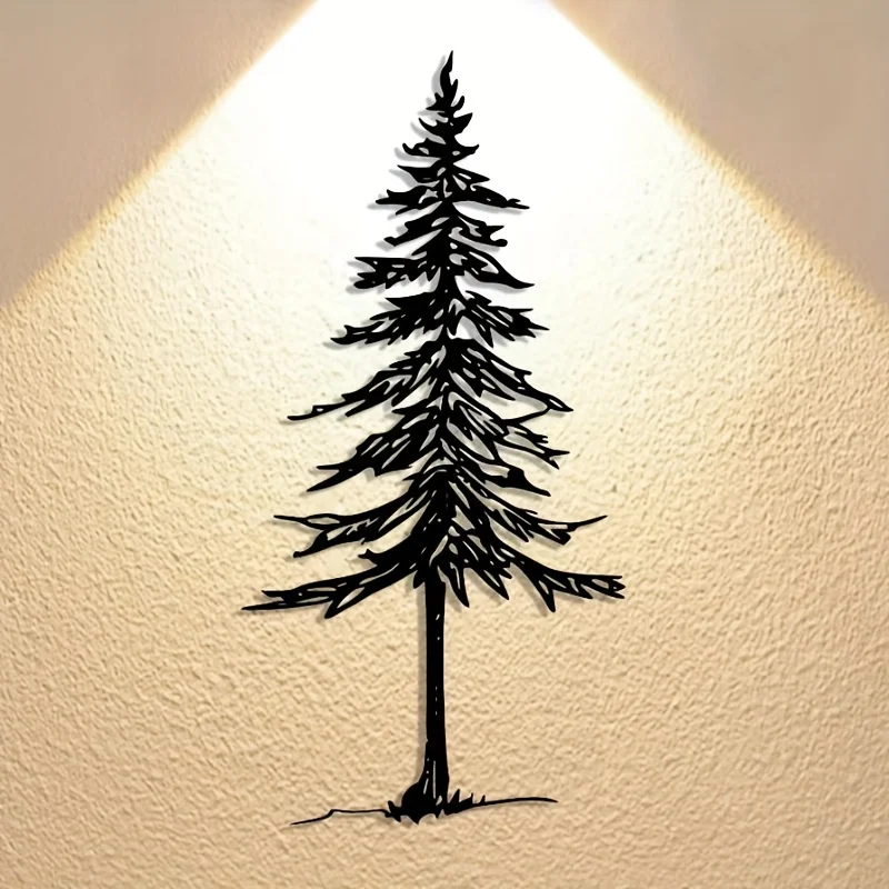 

Абстрактная металлическая настенная табличка в виде ели для украшения офиса