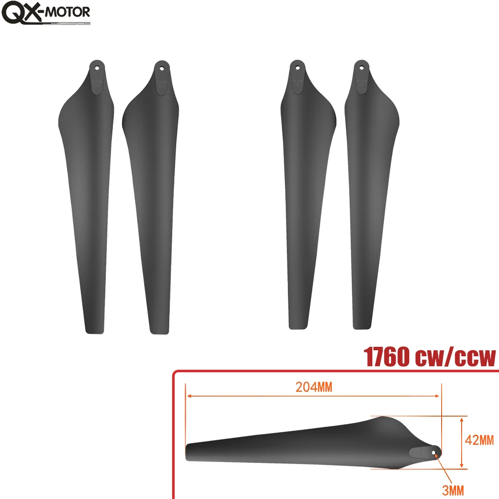 QX-MOTOR 1552 1760 15inch 17inch CWCCW Carbon Folding Propeller Props Blades For S800 S900 S1000 Remote Control Toy Accessories