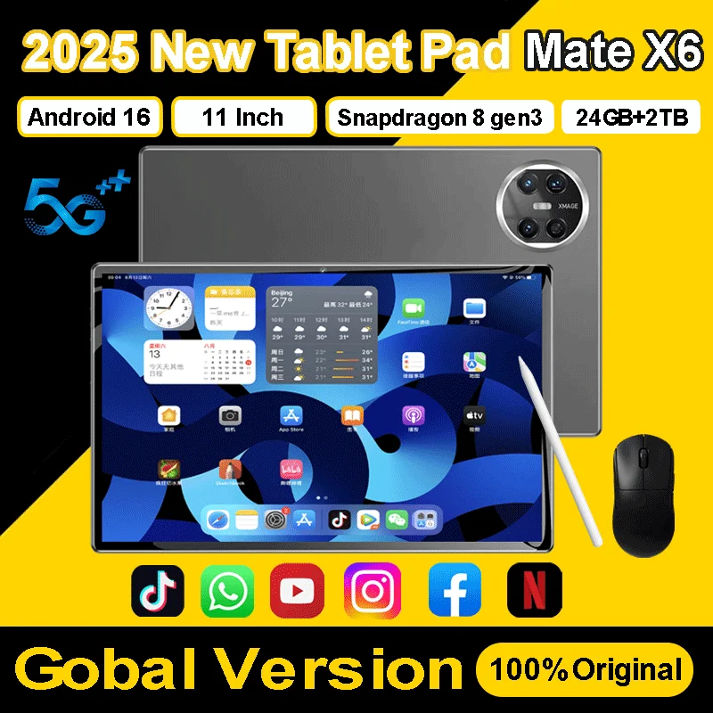 �y�Z�[�����z2025�N�V�^�I���W�i���O���[�o���Ń^�u���b�gPad MateX6 Android 16 24GB+2TB Snapdragon 8 Gen 3 �^�u���b�g 5G �f���A��SIM�J�[�h GPS �^�u���b�gPC