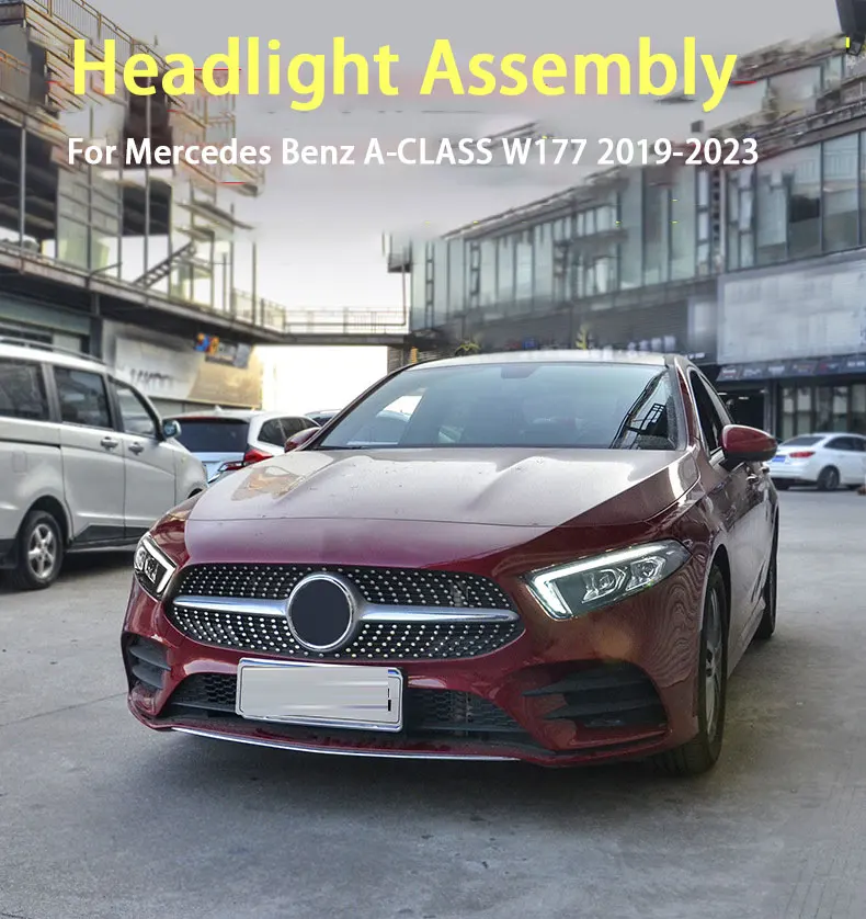 

Car Head Lamps For Benz A-Class W177 2019-2023 A180 A200 Upgrade Modified AMG Styling LED Headlights Dynamic Turn Signal Lamp
